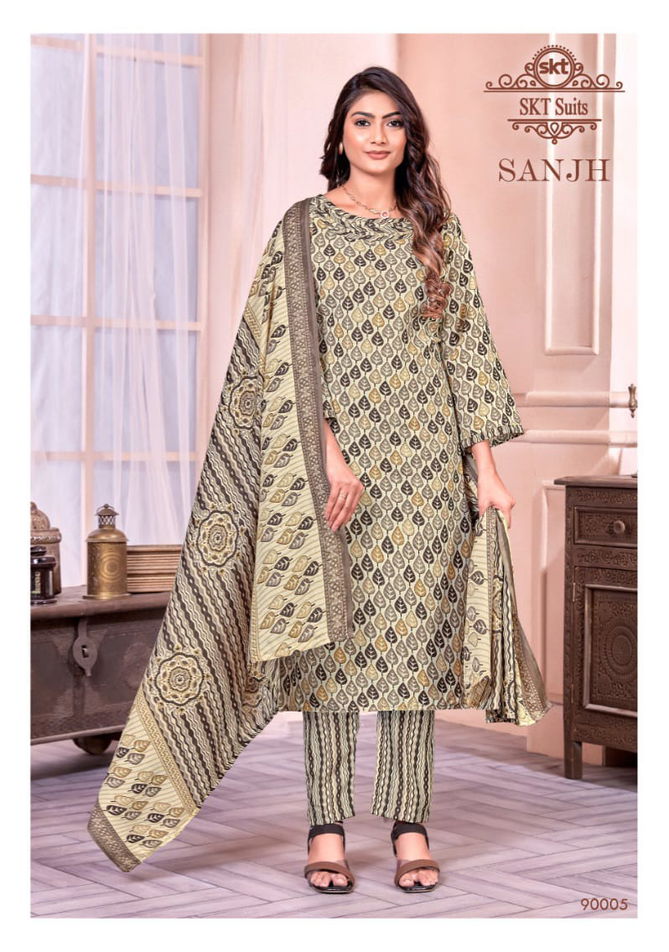 SKT Sanjh Digital Printed Cotton Dress Material Wholesale Clothing Suppliers In India